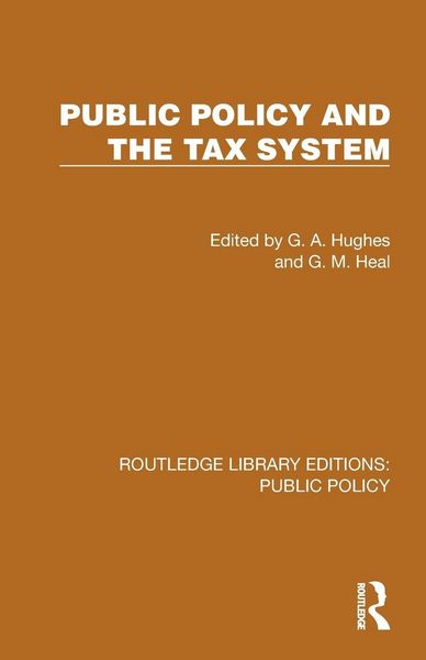 Produktbild: Public Policy and the Tax System