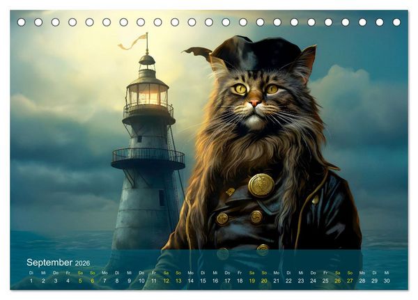 Produktbild: Charaktiere Katzen dieser Welt (Tischkalender 2026 DIN A5 quer), CALVENDO Monatskalender