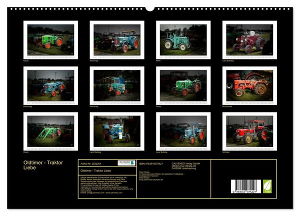 Produktbild: Oldtimer - Traktor Liebe (hochwertiger Premium Wandkalender 2026 DIN A2 quer), Kunstdruck in Hochglanz