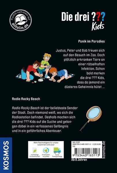 Produktbild: Die drei ??? Kids, Panik im Paradies / Radio Rocky Beach (Doppelband)