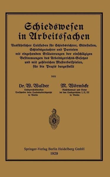 Produktbild: Schiedswesen in Arbeitssachen