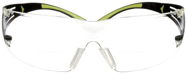 Produktbild: 3M SecureFit SF420AF Schutzbrille mit Antibeschlag-Schutz, mit Antikratz-Schutz Gr&uuml;n, Schwarz EN 166 DIN 166