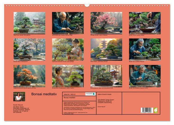 Produktbild: Bonsai meditativ (Wandkalender 2026 DIN A2 quer), CALVENDO Monatskalender