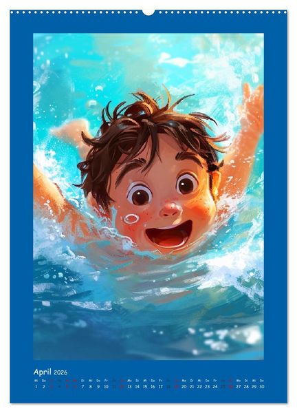 Produktbild: Anime Kids. Outdoor Kinderspa&szlig; und Sport (hochwertiger Premium Wandkalender 2026 DIN A2 hoch), Kunstdruck in Hochglanz