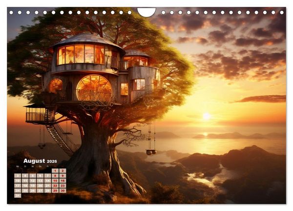 Produktbild: Baumh&auml;user - Traumhafte Luftschl&ouml;sser (Wandkalender 2026 DIN A4 quer), CALVENDO Monatskalender