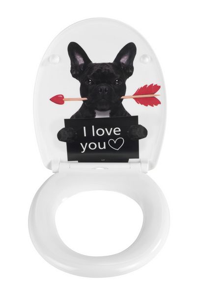 Produktbild: Premium WC-Sitz Mod. Guilty Dog, aus antibakteriellem Duroplast