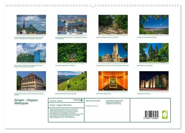 Produktbild: Singen - Hegaus Metropole (hochwertiger Premium Wandkalender 2026 DIN A2 quer), Kunstdruck in Hochglanz