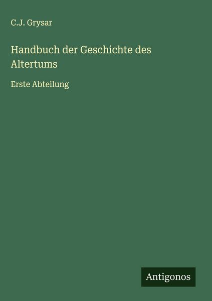 Produktbild: Handbuch der Geschichte des Altertums