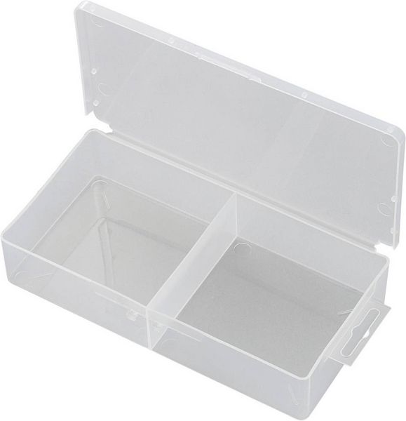 TRU COMPONENTS SG817-02 Sortimentskasten (L x B x H) 173 x 86 x 35 mm Anzahl Fächer: 2 feste Unterteilung Inhalt 1 St.