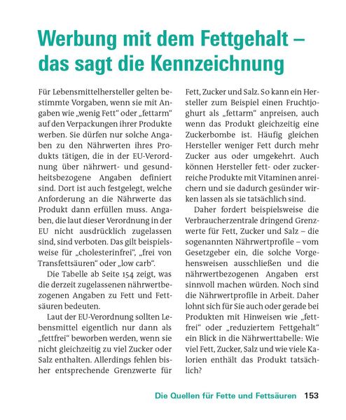 Produktbild: Fette und Fetts&auml;uren