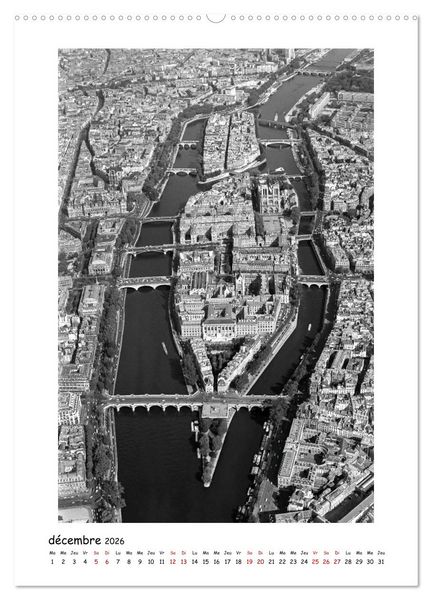 Produktbild: Visage de Paris, ann&eacute;es 1970 (Calendrier mural 2026 DIN A2 horizontal) calendrier de bureau