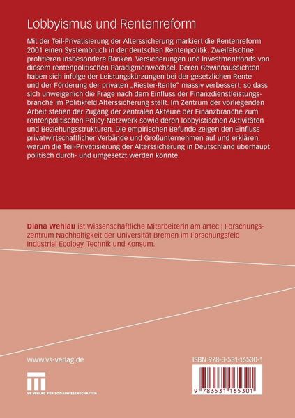 Produktbild: Lobbyismus und Rentenreform