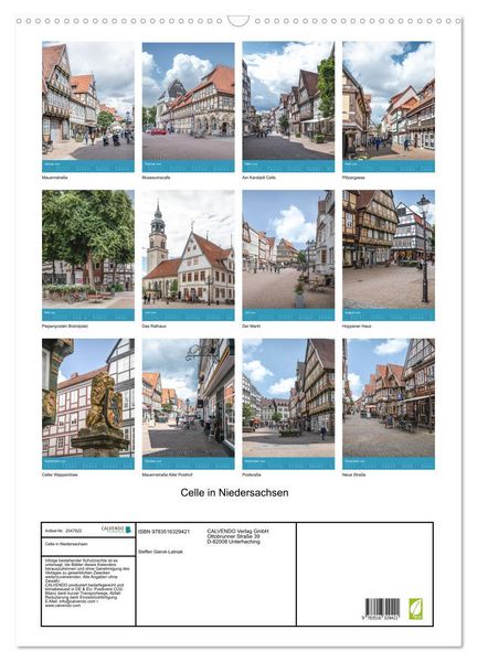 Produktbild: Celle in Niedersachsen (Wandkalender 2026 DIN A2 hoch), CALVENDO Monatskalender