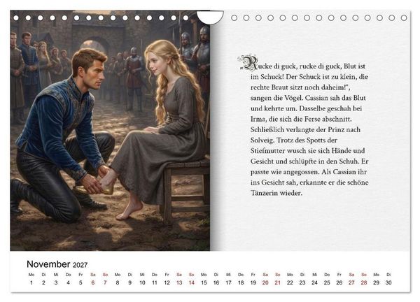 Produktbild: Grimms Hausm&auml;rchen Aschenputtel (Wandkalender 2027 DIN A4 quer), CALVENDO Monatskalender