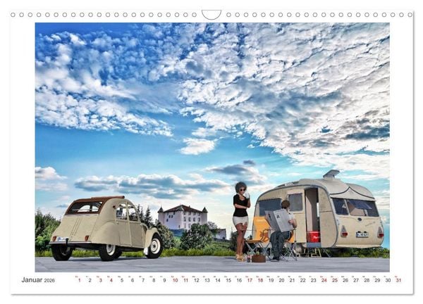 Produktbild: Vintage Caravaning (Wandkalender 2026 DIN A3 quer), CALVENDO Monatskalender