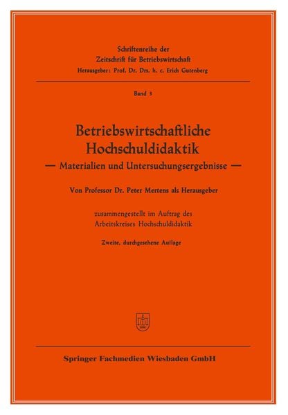 Produktbild: Betriebswirtschaftliche Hochschuldidaktik