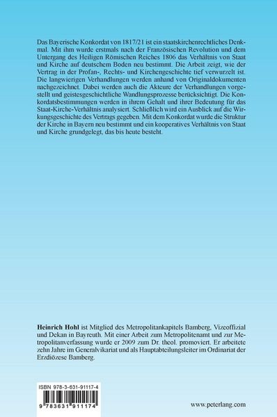 Produktbild: Das Bayerische Konkordat von 1817/21