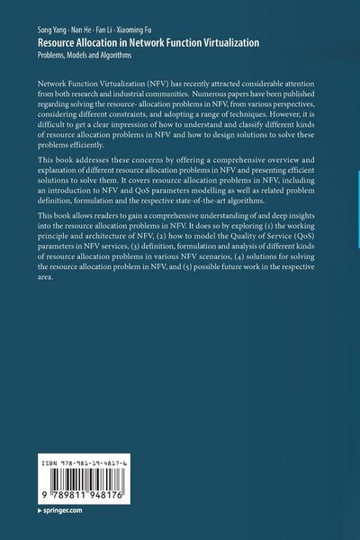 Produktbild: Resource Allocation in Network Function Virtualization