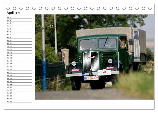 Produktbild: Klassische Lastkraftwagen (Tischkalender 2026 DIN A5 quer), CALVENDO Monatskalender