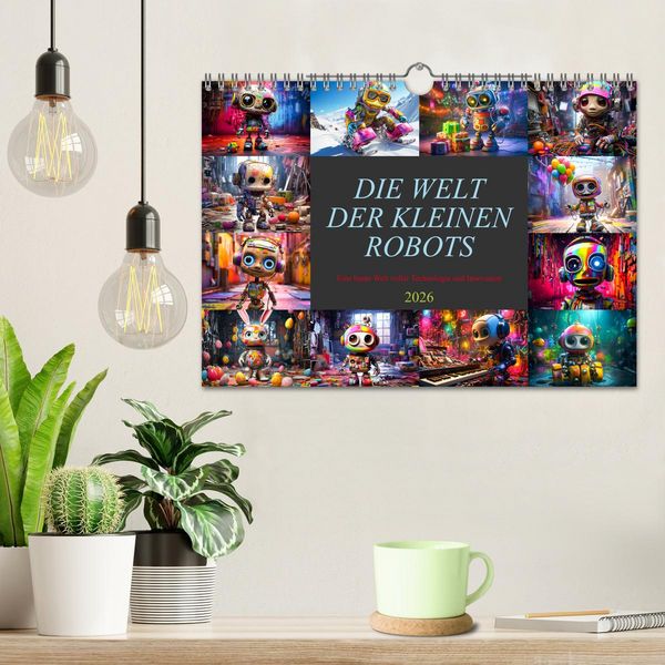 Produktbild: Die Welt der kleinen Robots (Wandkalender 2026 DIN A4 quer), CALVENDO Monatskalender