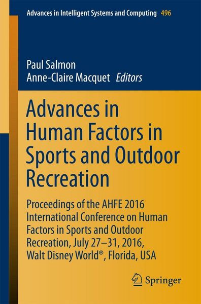 Produktbild: Advances in Human Factors in Sports and Outdoor Recreation