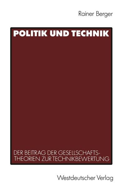 Produktbild: Politik und Technik