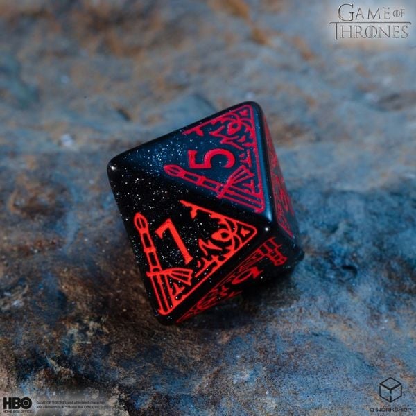 Produktbild: Q-Workshop QWO97713 - Game of Thrones, Targaryen Dice Set, 8-teilig