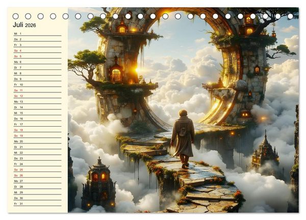 Produktbild: Flucht ins Wunder (Tischkalender 2026 DIN A5 quer), CALVENDO Monatskalender