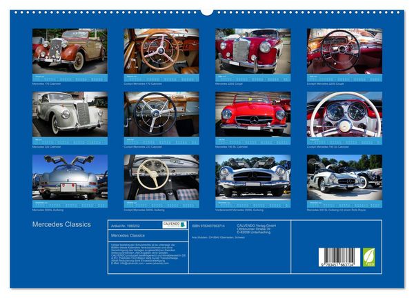 Produktbild: Mercedes Classics (hochwertiger Premium Wandkalender 2026 DIN A2 quer), Kunstdruck in Hochglanz
