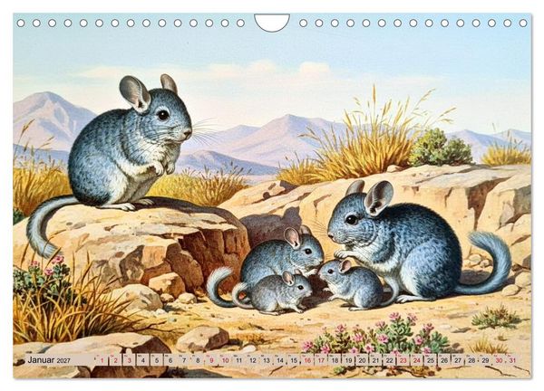 Produktbild: S&uuml;damerikas Tiere wie aus alten B&uuml;chern (Wandkalender 2027 DIN A4 quer), CALVENDO Monatskalender