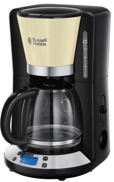 Russell Hobbs Colours Plus+ Digitale Glas-Kaffeemaschine (Farbe: Classic Cream)