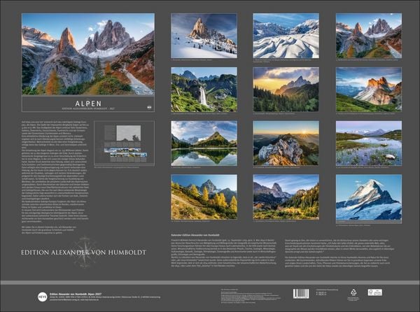Produktbild: Alpen - Edition Alexander von Humboldt Kalender 2027