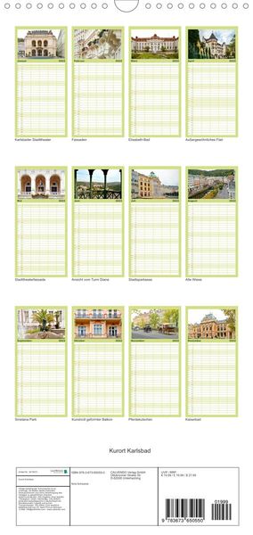 Produktbild: Familienplaner Kurort Karlsbad (Wandkalender 2022 , 21 cm x 45 cm, hoch)