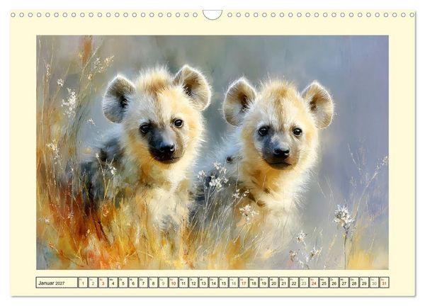 Produktbild: Wunder der Savanne. Afrikas Tierkinder im Licht der Sonne (Wandkalender 2027 DIN A3 quer), CALVENDO Monatskalender