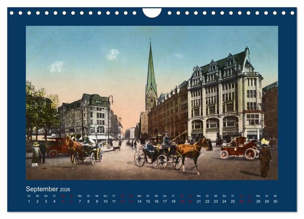 Produktbild: Lebendiges Hamburg von 1888 bis 1918 (Wandkalender 2026 DIN A4 quer), CALVENDO Monatskalender