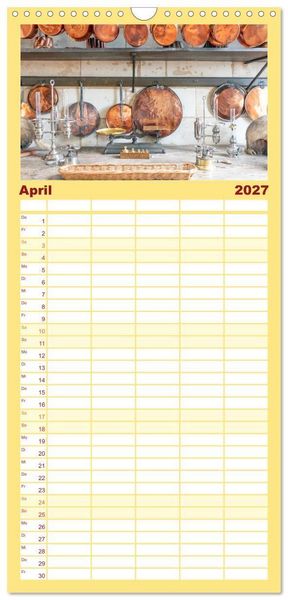 Produktbild: Familienplaner 2027 - F&uuml;rstliche K&uuml;chen und Tafeln mit 5 Spalten (Wandkalender, 21 x 45 cm) CALVENDO