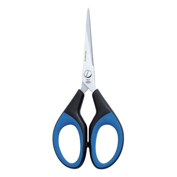 Schere Soft Cut Premium Line schwarz/blau 15,2cm Edelstahl