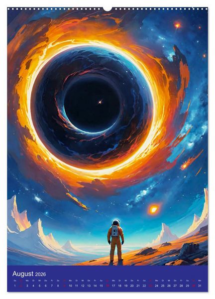 Produktbild: Astronauten. Auf Entdeckungsreise in fremde Galaxien (Wandkalender 2026 DIN A2 hoch), CALVENDO Monatskalender