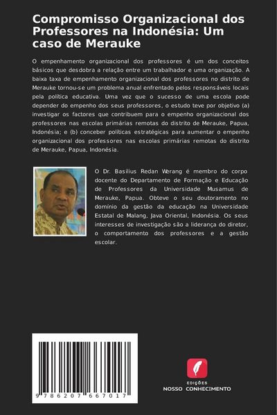 Produktbild: Compromisso Organizacional dos Professores na Indon&eacute;sia: Um caso de Merauke