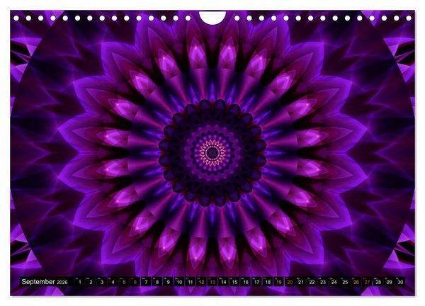 Produktbild: Energie - Mandalas, Spiritualit&auml;t durch die Farbe Lila (Wandkalender 2026 DIN A4 quer), CALVENDO Monatskalender