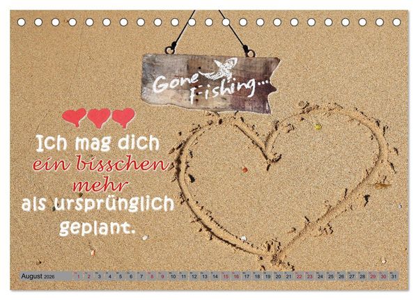 Produktbild: F&uuml;r meinen Lieblingsmenschen (Tischkalender 2026 DIN A5 quer), CALVENDO Monatskalender