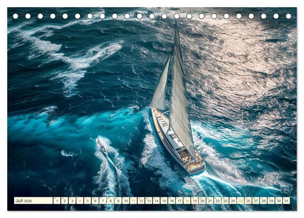 Produktbild: Segeln - sch&ouml;ne Momente (Tischkalender 2026 DIN A5 quer), CALVENDO Monatskalender