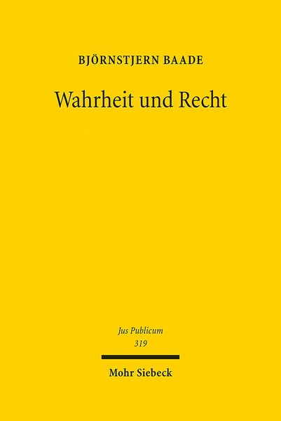 Produktbild: Baade, B: Wahrheit und Recht