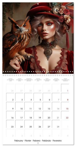 Produktbild: Sensual Women and Exotic Wildlife (Wall Calendar 2026 12 &times; 12 Inch) CALVENDO 12 Month Wall Calendar