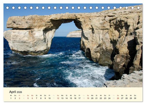 Produktbild: Malta und Gozo, Perlen im Mittelmeer (Tischkalender 2026 DIN A5 quer), CALVENDO Monatskalender