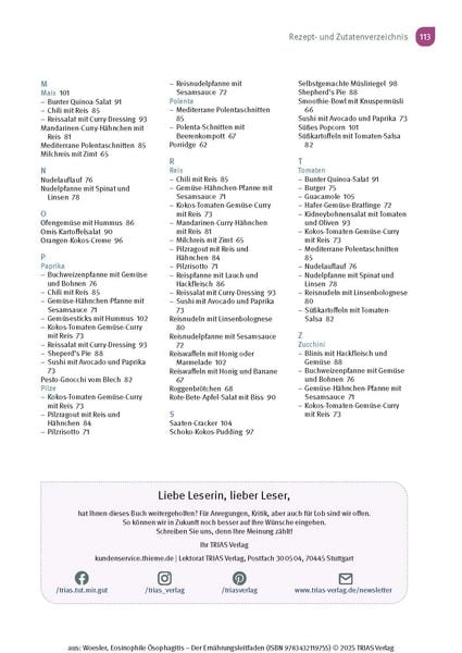 Produktbild: Eosinophile &Ouml;sophagitis - Der Ern&auml;hrungsleitfaden