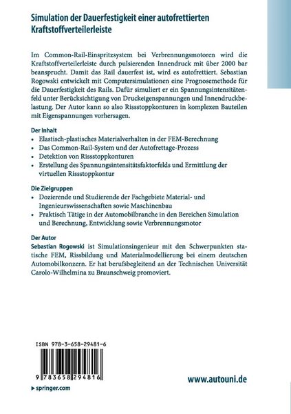 Produktbild: Simulation der Dauerfestigkeit einer autofrettierten Kraftstoffverteilerleiste