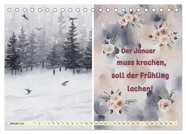 Produktbild: Regeln f&uuml;r das Wetter (Tischkalender 2026 DIN A5 quer), CALVENDO Monatskalender