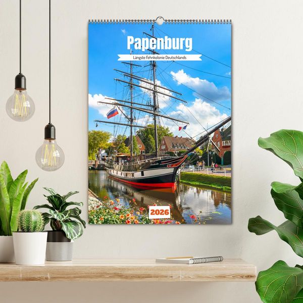 Produktbild: Papenburg. L&auml;ngste Fehnkolonie Deutschlands (Wandkalender 2026 DIN A2 hoch), CALVENDO Monatskalender