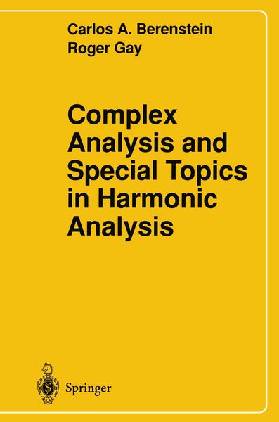 Produktbild: Complex Analysis and Special Topics in Harmonic Analysis